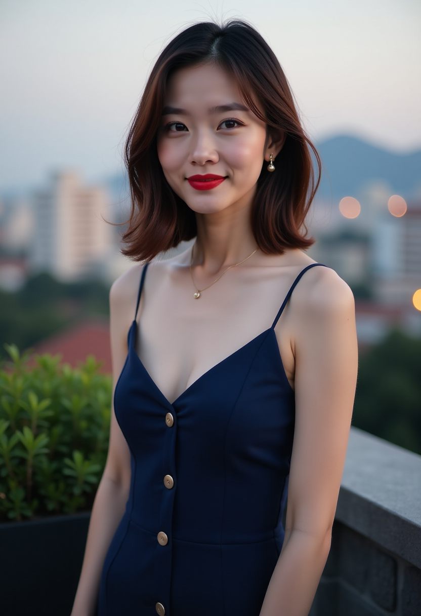月光散落的露台